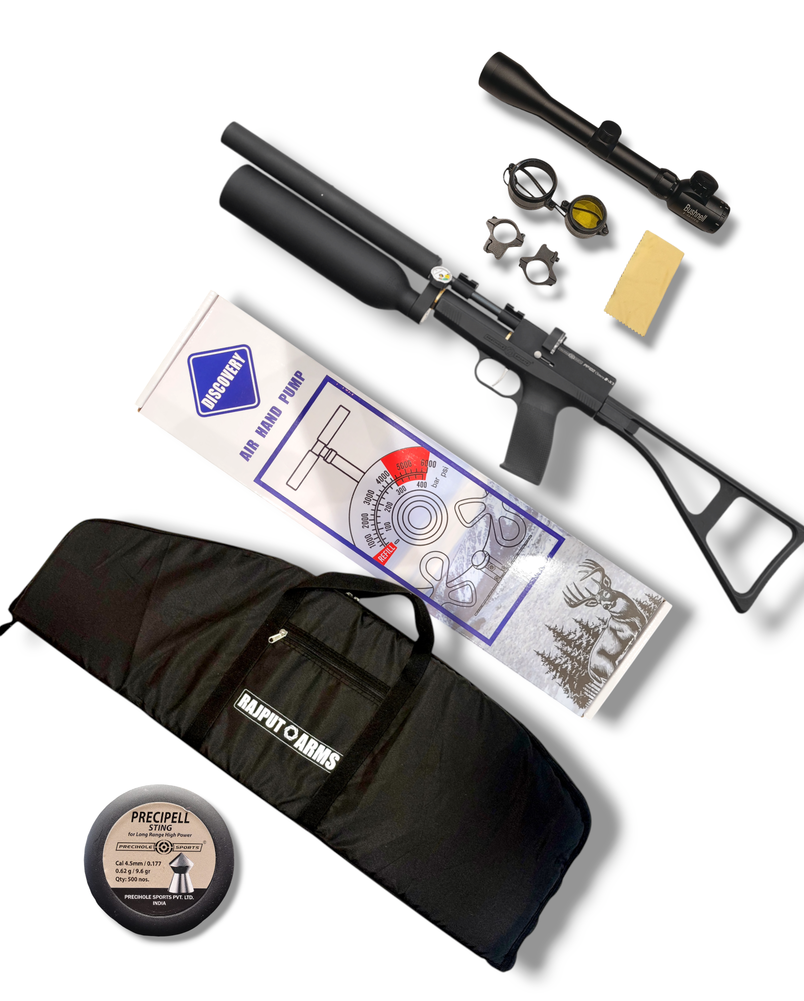 PRECIHOLE PP100 CHIMERA B-X3 BLACK AIR PISTOL COMBO SET